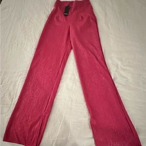 NWT Textured, Jacquard split, detailed trouser in hot pink